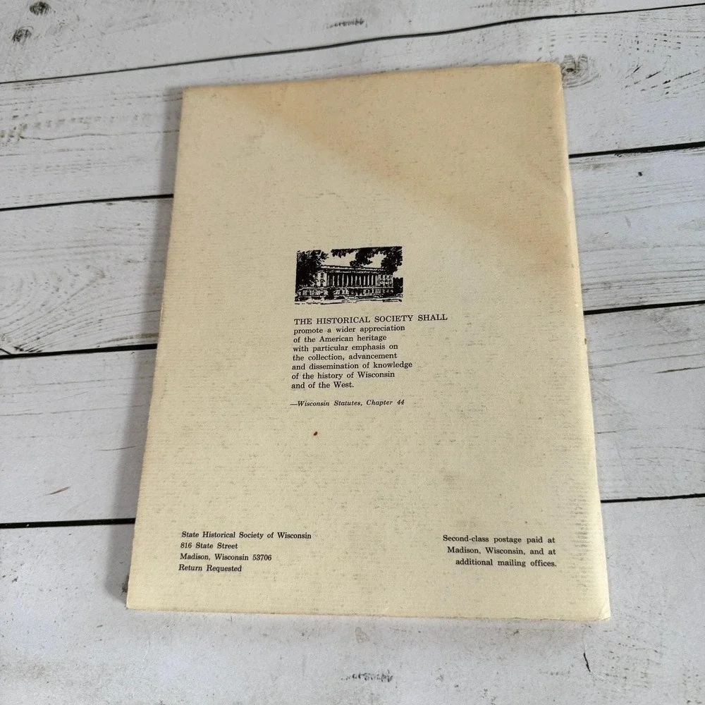 Wisconsin Magazine of History Vol 60 #1-4 1976-77 Periodical Set State